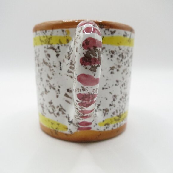 Demitasse Set F.I.C. Deruta Italy Cups Tray Majolica Floral Terracotta Tin Glaze - Picture 8 of 16